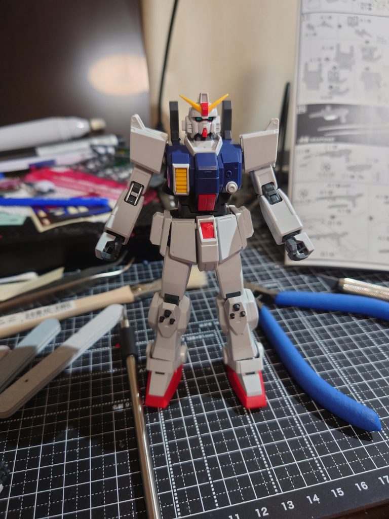 素組み陸ガンくん。シンプルで組みやすいキットでした。