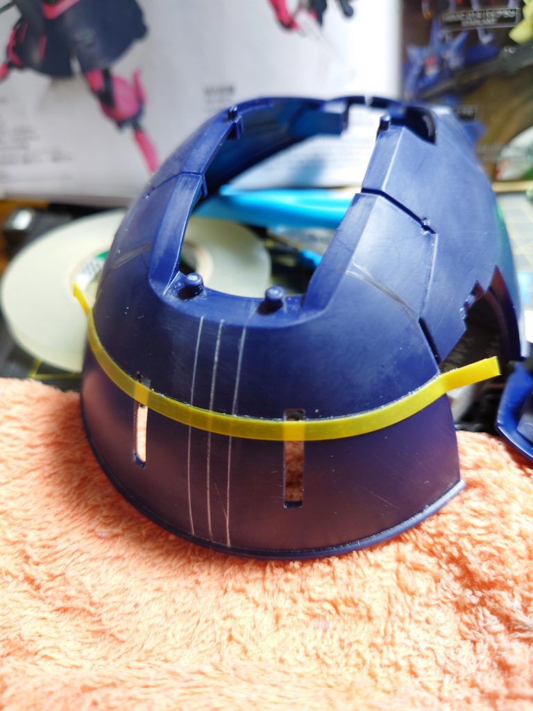 ガイドテープでスジボリ追加してみました