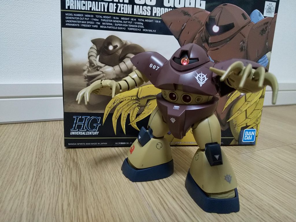 水陸両用MSは武器類が無いので組み終わるのが早いですよね。それが良い。