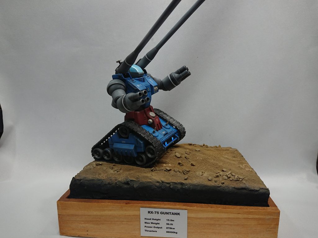 ジオラマの材料はほとんど100均、命板はプラ板にインクジェットプリンタのステッカーで作成