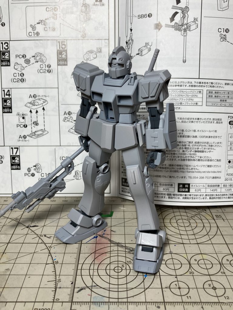 サフ萌え画像。というわけで、ジムII・セミストライカーでした。思いのほか手間がかかりましたが、いい感じに仕上がりました。ウェザリングはまだまだ練習の余地がありますね。スポンジチッピングの加減が難しいです(汗)