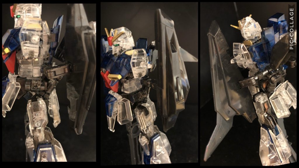 ⑤ サイドアーマーの移動実はめっちゃ厄介な部分です。WRに可変した時には、胸部の側面に配置されますが、え?どうやったらそこに付くの?って思う部分であります。脚の付け根にジョイントパーツで繋げて、その定位置に移動する方法もあるんですが、今回は独立して定位置に移動する方法を取りました。腰部横からシリンダーで移動、回転しつつ定位置に、という感じにしてます。ちなみにRGとかでどういう構造になってるかは知りませんー。どうなってるのかなー。(´ω`;)