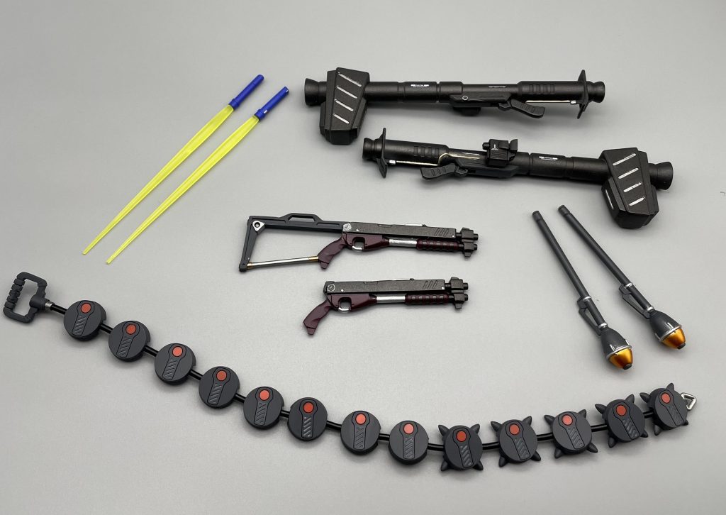 各種武装真っ二つのモナカ構造にすぐ貧弱リード線のチェーンマインと苦労させられましたが、ケンプファーの華なので手を抜く訳にもいかず。でもこういうショットガンみたいな(ほぼ)ワンパーツ武器の塗り分けって楽しいし上手く行った時嬉しいんですよね…