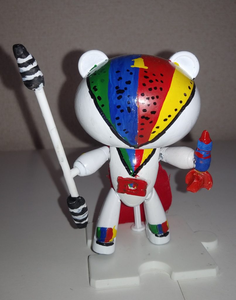 全装備。ビッグバトン、ビッグボンバーの球、共々、ランナーとエポキシパテ。　