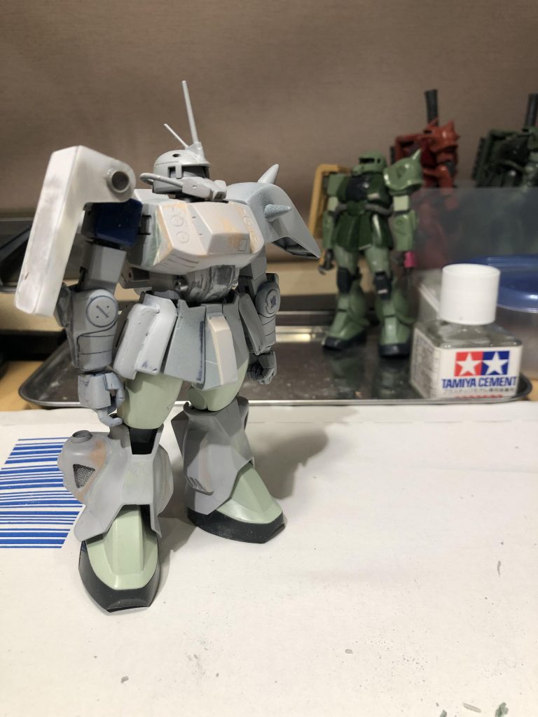 表面処理修行の様子。我慢の時間帯。