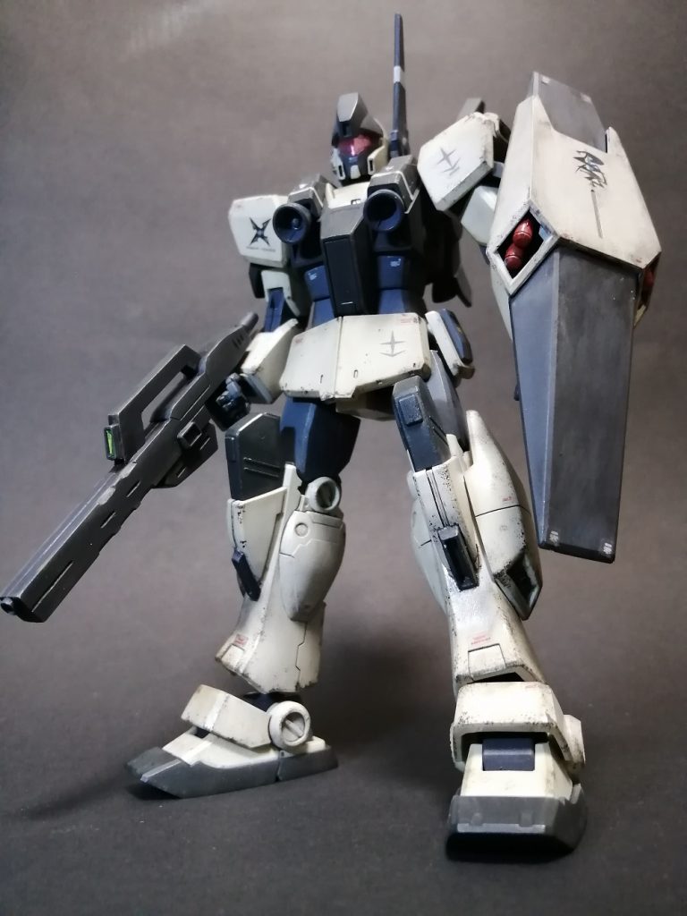 後に宇宙に上がる時に新型機（ジェガン）との複合機になります。ジェガンが犠牲に・・・ここまで何体犠牲になったやら＾＾；。カラーリングが違ってますけどご容赦ください。最後までご覧いただきありがとうございました。