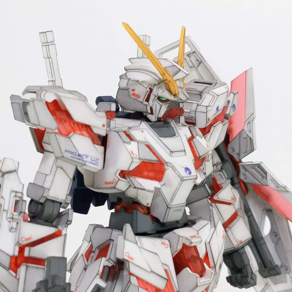 HGUC ユニコーンガンダム(デストロイモード)｜tanizouさんのガンプラ作品｜GUNSTA（ガンスタ）