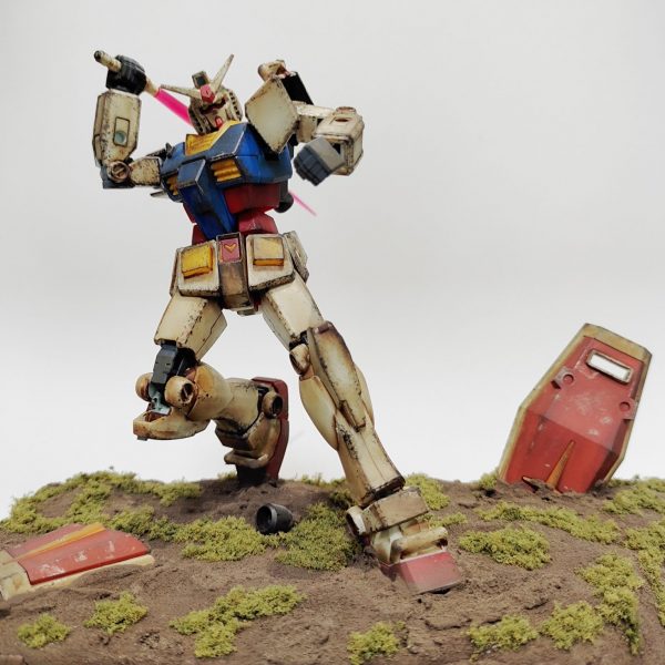 EG ガンダム　ジオラマ[この攻撃なら…！]