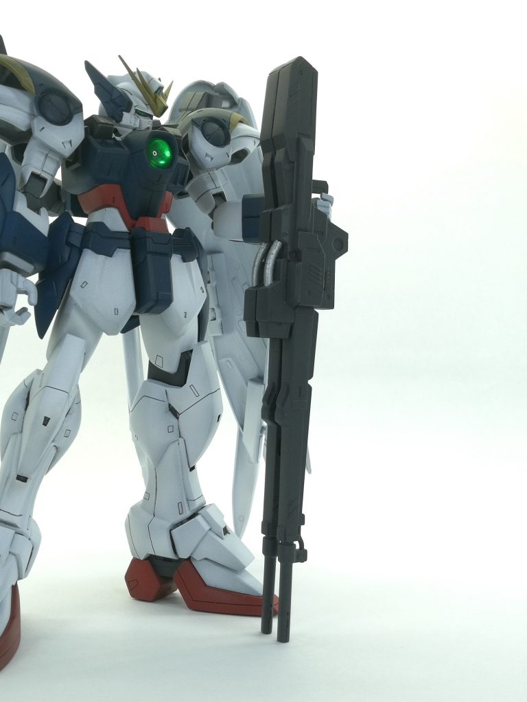 ツインバスターライフル会わせ目は一応ちゃんと消しましたしっかり保持できないのが残念ですがかっこいいです