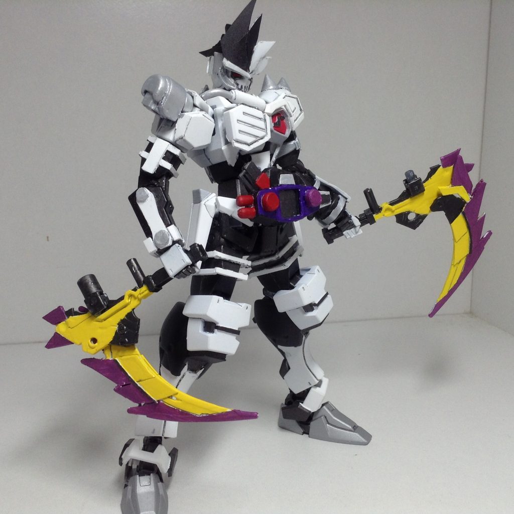 ガシャコンスパロー。徐晃デスサイズの鎌、一目見てこれピッタリではと思い購入。プラ板を貼って形を元ネタに近づけてみました