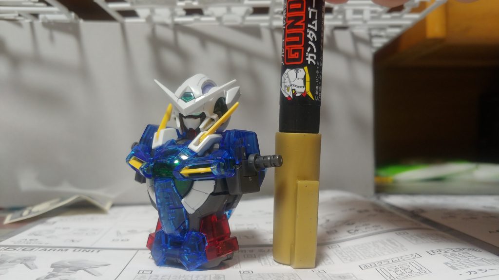 というかMG組む初めてだったんですよマーカーと比べたらこんなにデカイ