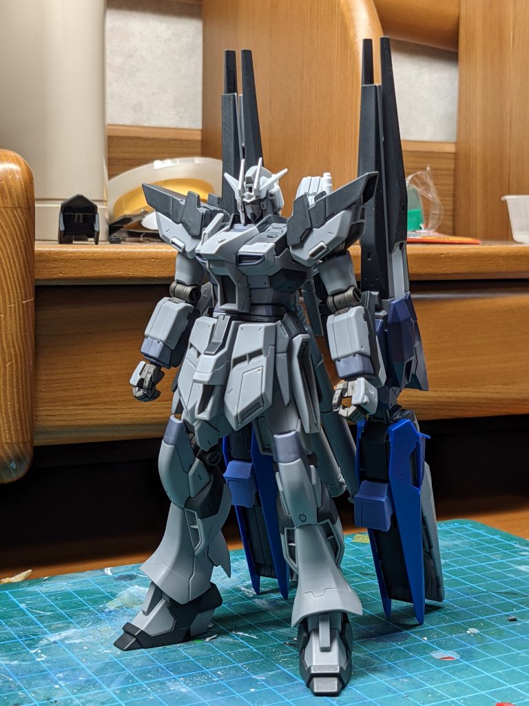 塗装前今回初めて大型の武器を作りましたが、思っていたような仕上がりになって良かったです。