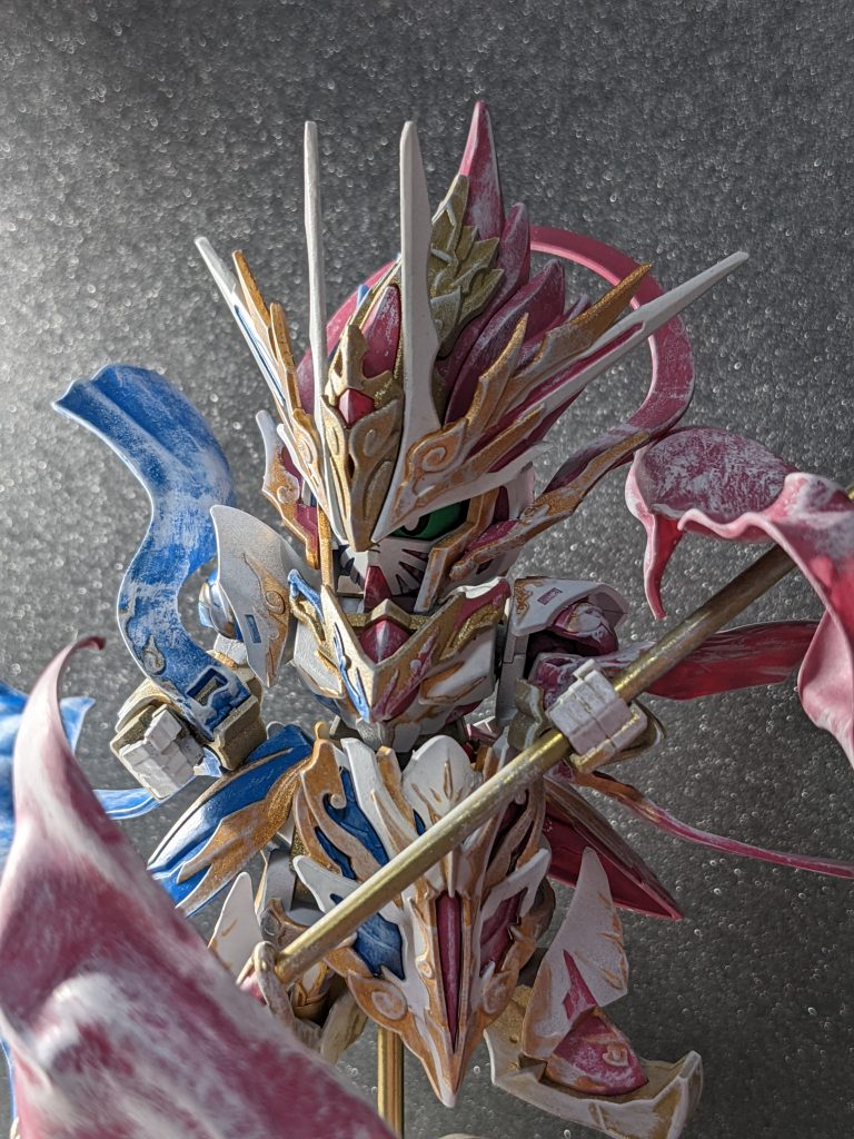 塗装後に全体をホワイトでなんちゃってウェザリング♪どこで止めるべきか途中で分からなくなりました(°∀° )/