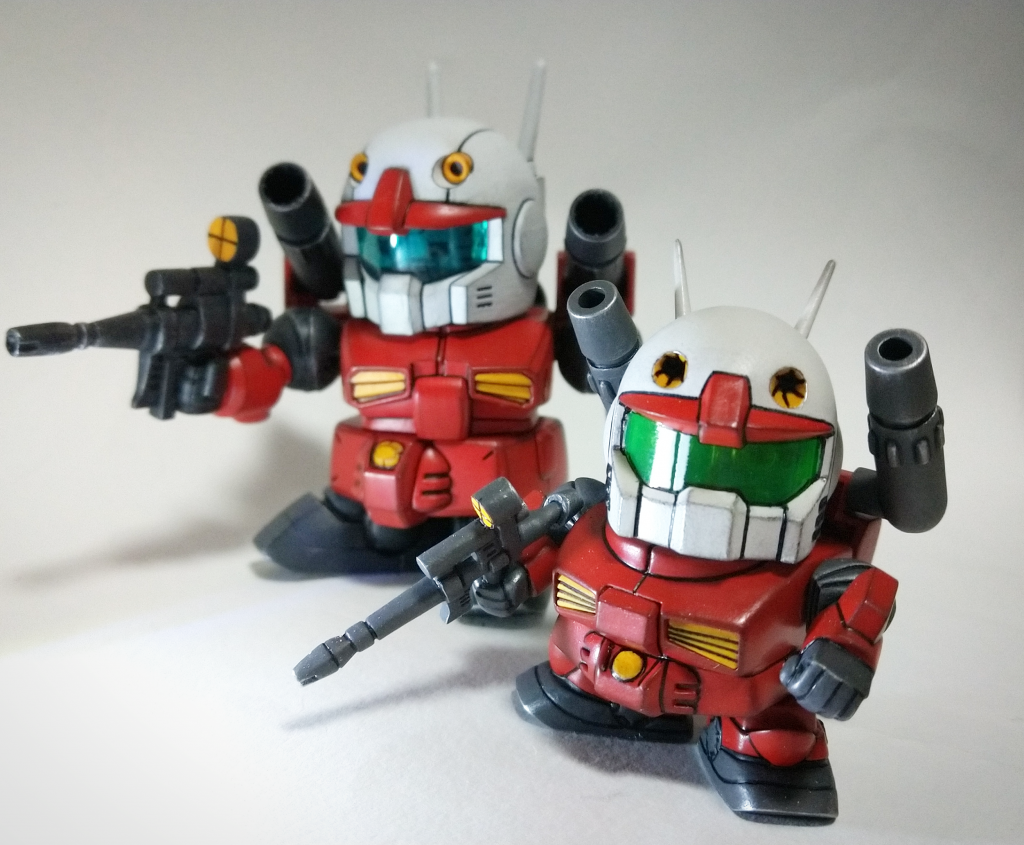 Gジェネ版の大きいやつと。なんだか親子、兄弟のような感じ。