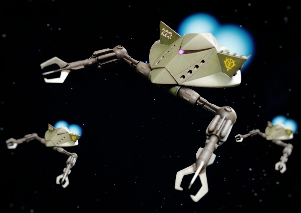 スマホアプリを使用して画像加工しました。「ビグロ小隊」