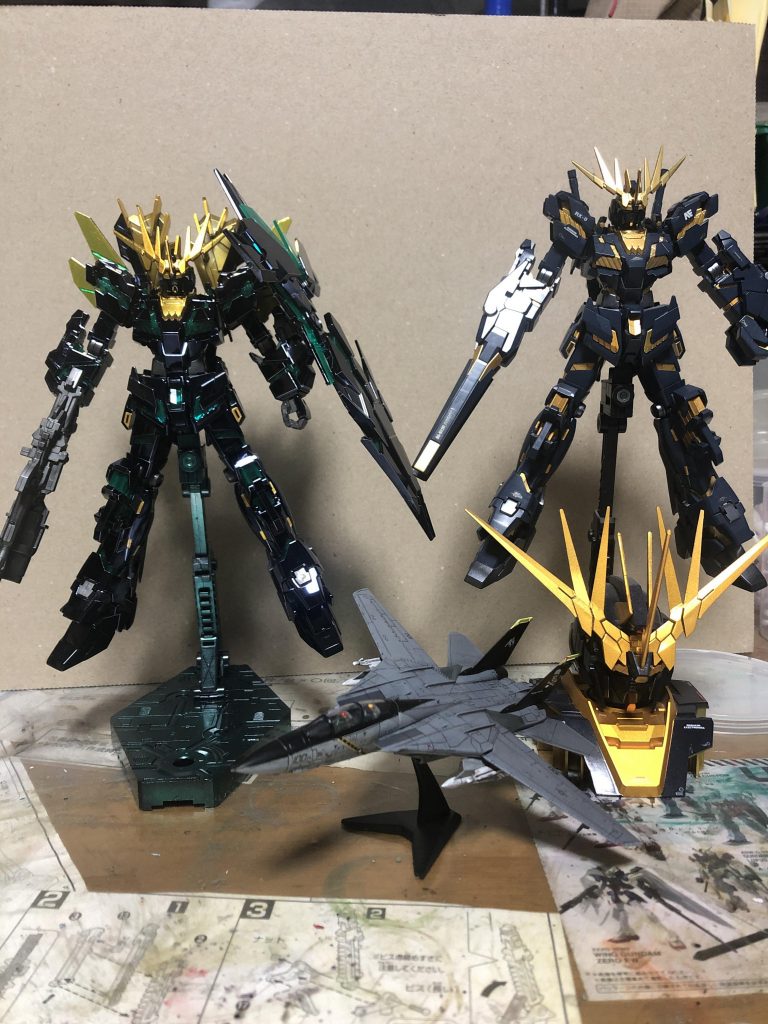 オマケショット、マリーダさんのバンシィとペアで、トムキャットは翼が可動します。閲覧ありがとうございました😊