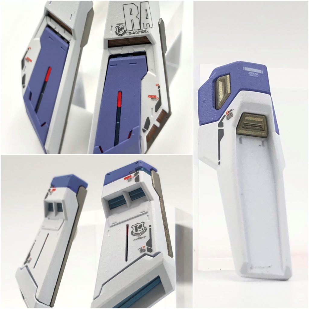 フロントスカートは、青をマスキングテープを使って塗り分けました。