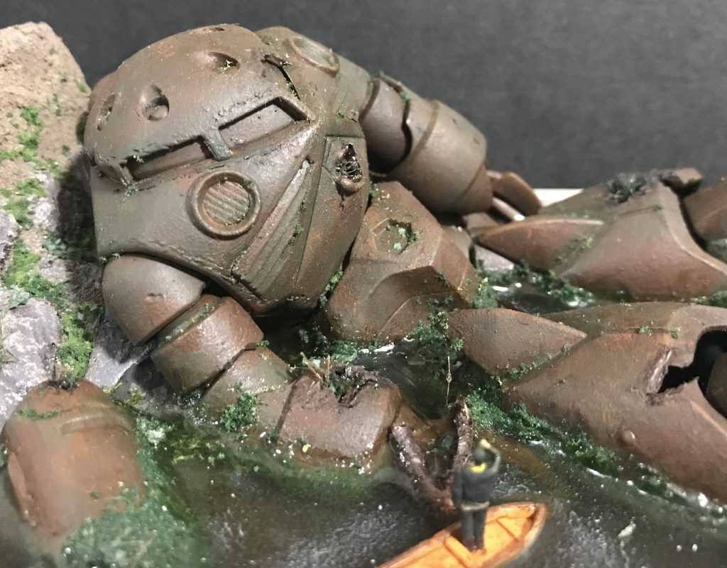 タカラ塗料の錆エイジングを使っていい感じにやろうとしたのですが、とりあえず使ってみっかーでやったら案の定失敗。やり過ぎました。ごめんなさい😰