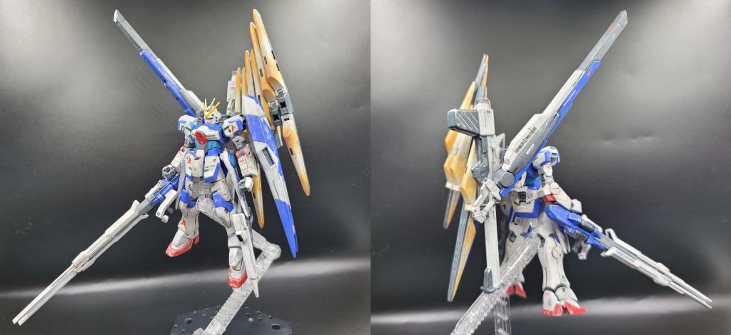 立ち姿アクシズ・ショックを経験したアムロ・レイがどういう流れで0150年代のザンスカール戦争に参加したのかそれはスパロボでもGジェネでもいいし人類破滅への抑止力英霊として召喚されたのもいいし何ならあの虹の向こうからアムロが帰ってきたってのもいいそこは各自の想像にお任せします機体表面のマーキングはリガ・ミリティア所属のロンド・ベル旗艦ラー・カイラムの艦載機であることを示しているがこれは実際ラー・カイラムがリガ・ミリティアに参加していたのかそれとも、機体に使われた技術や装備の出自がラー・カイラムだったからそれ所属扱いだったのかあるいはアムロが昔の仲間を懐かしむために敢えて付けたマーキングなのかそこもご想像にお任せします