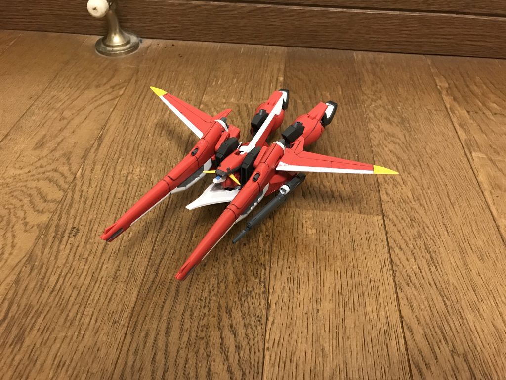 MA形態再設計前と同様に、双頭の機首を持つ戦闘機型のMA形態への変形機構を継承しており、MS形態よりも遥かに強力な機動力を発揮できる。その速度は、フォースインパルスガンダムの3倍以上。