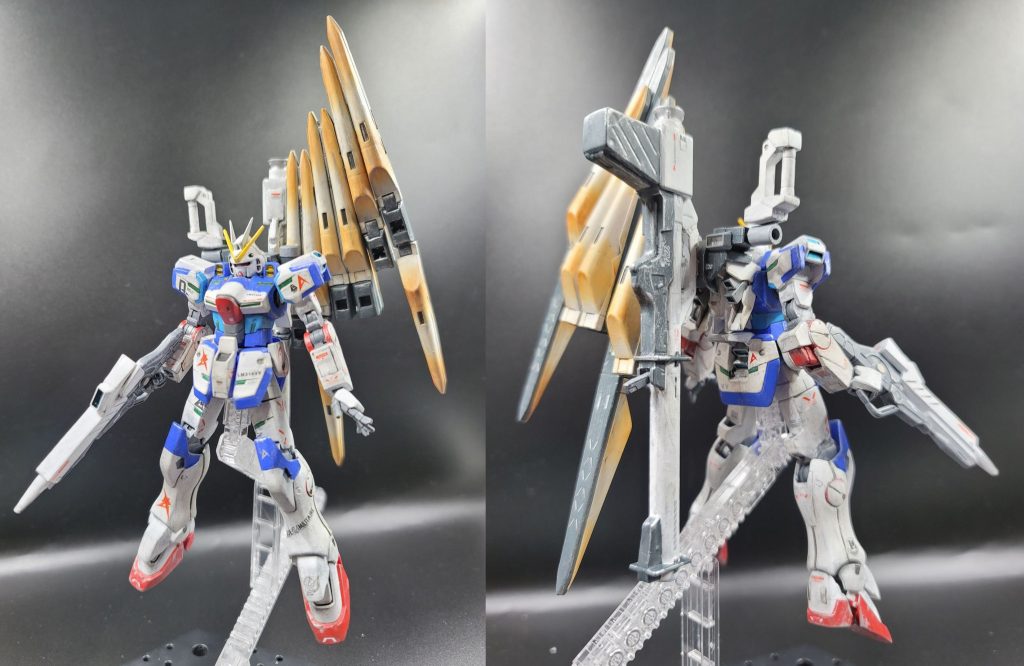 軽装形態こちらが素のνvガンダムですその姿、往年のνガンダムそっくり前のはエンジェル・ハイロゥ攻防戦における最終決戦仕様に当たります