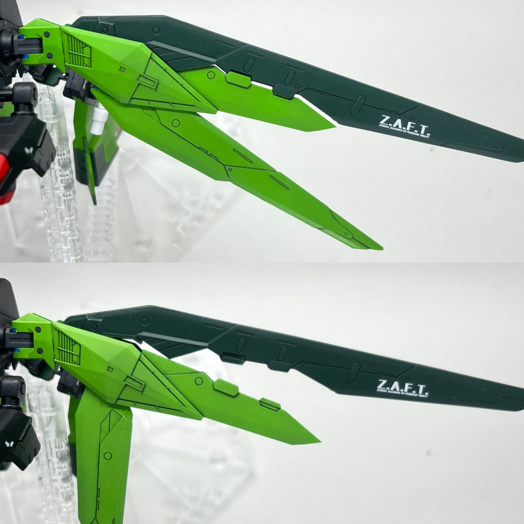 RGフリーダムのパーツを使ってるので、主翼は展開します！