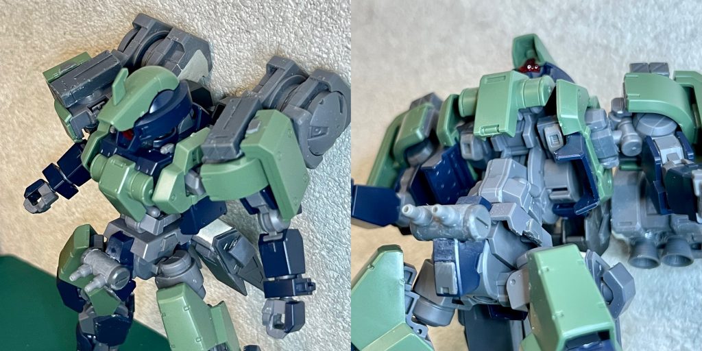 バルカンをつけなければならないという謎の使命にかられて作成。胴内部などに適宜パーツを貼り付けてディティールアップ。最後まで見ていただきまして、ありがとうございます。次も好き勝手にいじった作品になりそうです。