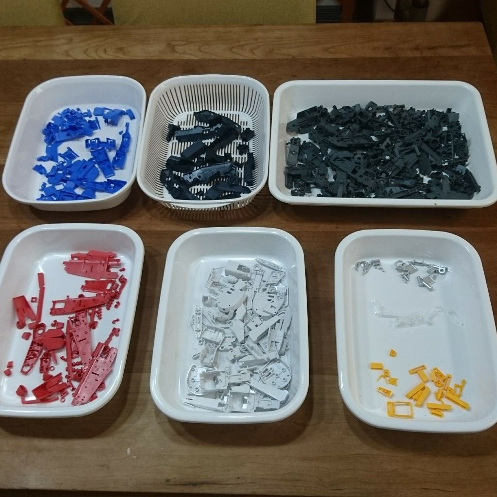 全バラシでゲート処理とヤスリ掛けを一気に方式で