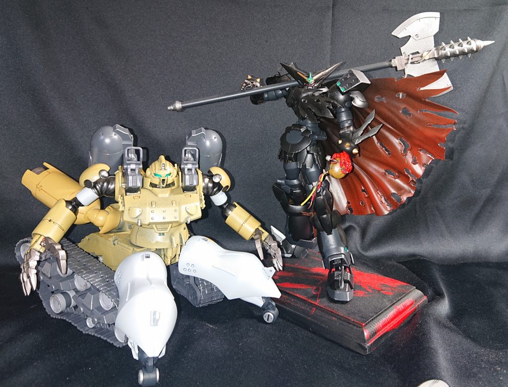 おまけキャノンコンペで作成した、ゲッター３もどきとのツーショット🤣閲覧ありがとうございました(^^)