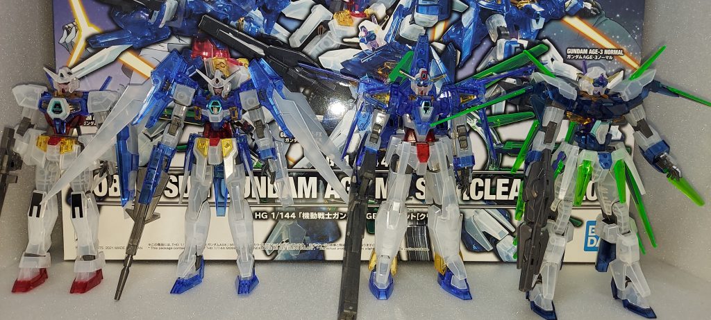HG ガンダムAGE クリアカラーセット–3枚目/制作者：ランディ