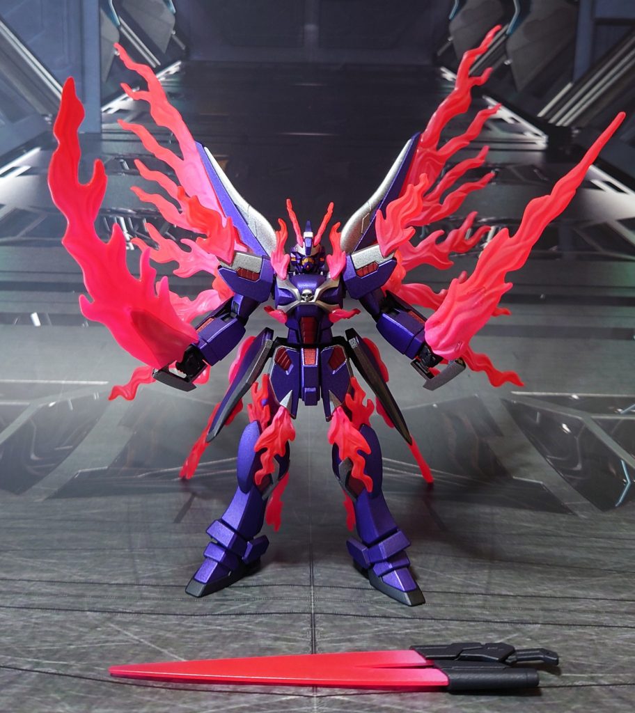 フレイム・ソードとバタフライバスターBのエフェクトのサイズ感。