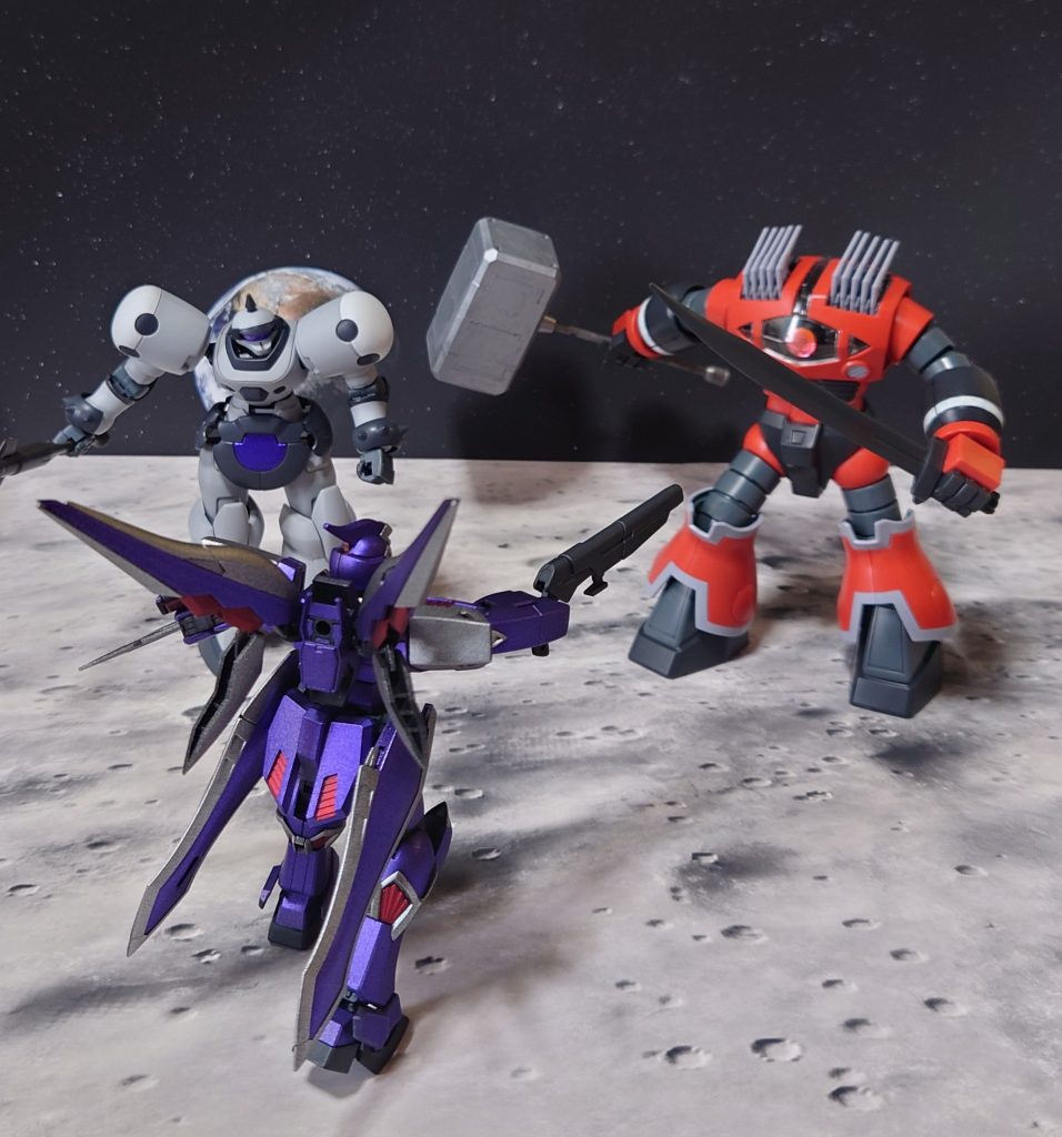 月面での戦闘。