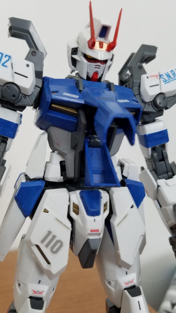 コックピットハッチ解放。 MGの醍醐味ですよね。SEED機体を宇宙世紀に仕上げるって楽しい‼️