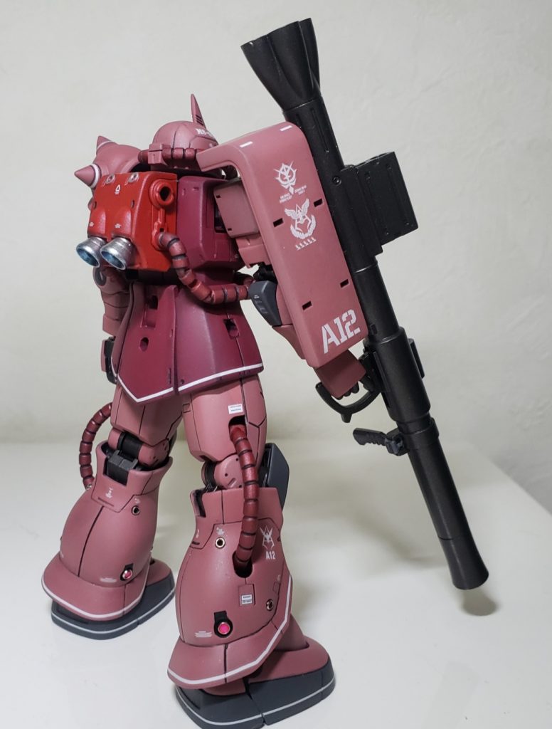 バーニアは黒下地からラフシルバーで。内部はクリアーブルー。