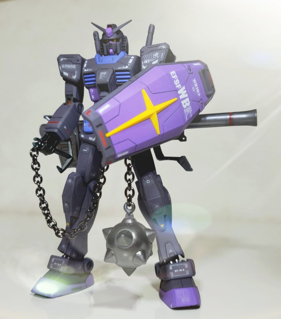 スタイルは1/144スケールの中では1番好きなんだけど、腕や足の合わせ目がディテールを跨ぐので処理しにくいったらありゃしない💦まぁこのキットの売りは金属チェーンのガンダムハンマーですからね😂このキットもバージョンGFTとスターターキット2と2体積んであるので、また違うテイストで作成したいですね。