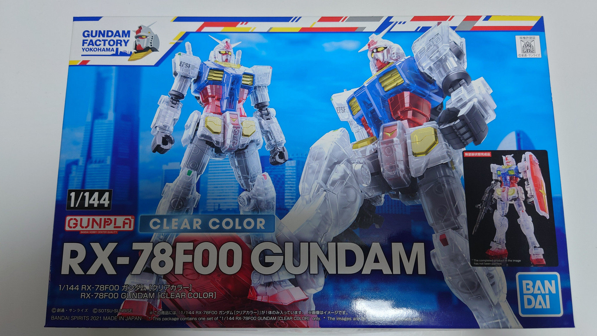 売上実績NO.1 1/100 限定 YOKOHAMA クリアカラー ガンダム RX-78F00