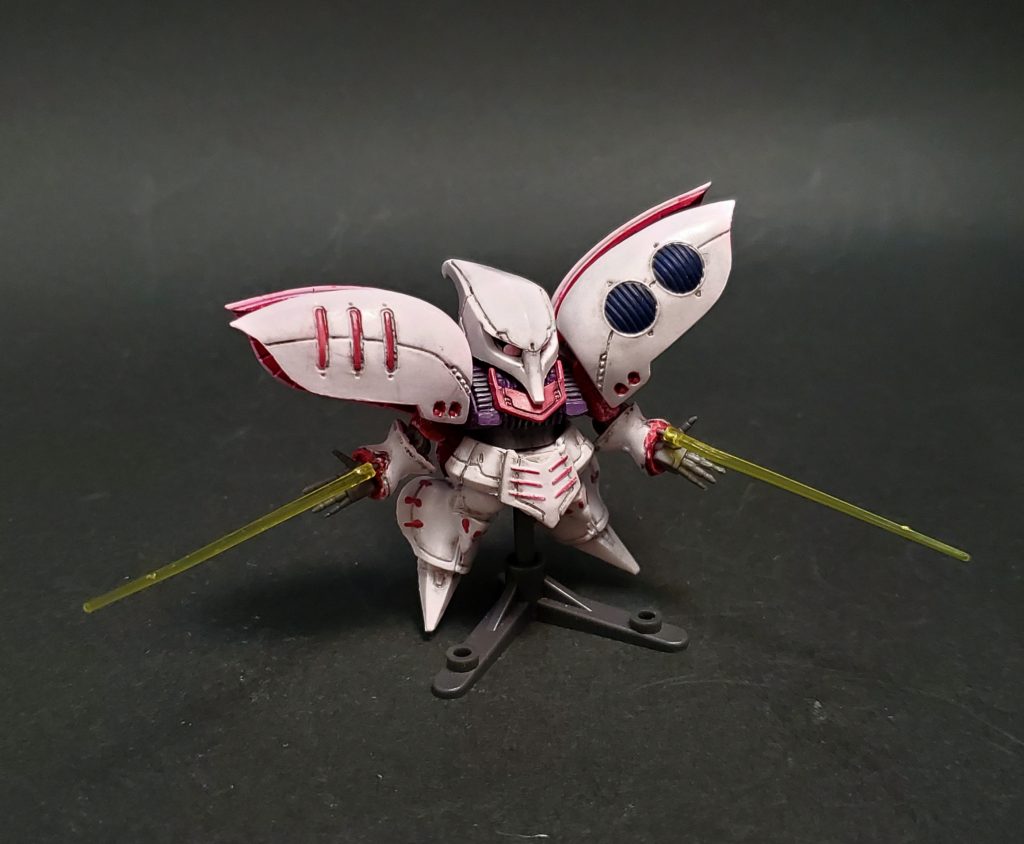 オマケアンサンブルではなくガシャポン戦士fですが、一緒に並べる用のキュベレイも作りましたサーベルはバーザムのものを切って針金で接続してます以下原作シーン再現