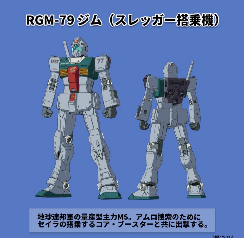 この設定画見た限りじゃオリジンガンダムをベースにして作成したほうが楽にスレッガー専用ジムに出来そうですね。…もうジムヘッドの在庫がないけど😭