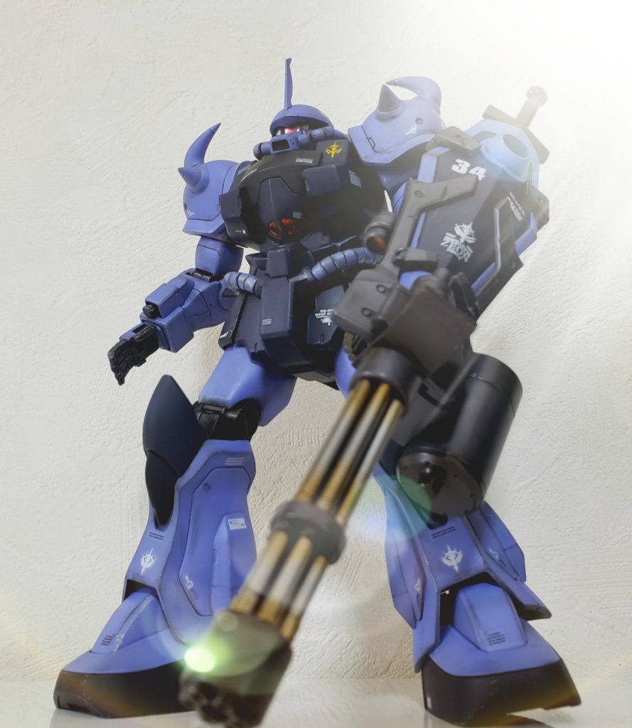 自分好みのグフカスタムになりました^^それにこの頃のMGは価格も安いしパーツ数も程々と気楽に作れてイイですね☺MGのEz-8と陸戦型ガンダムも積みがあるので、いずれ作りたいですね！