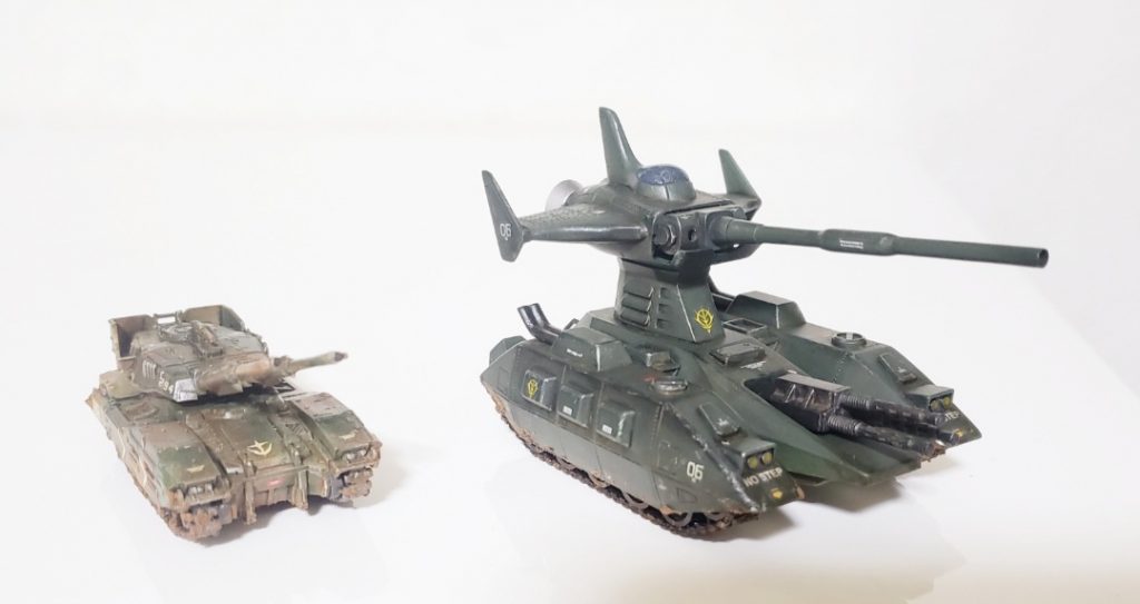 同スケールの61式戦車並べると、かなり大きいですね!EXモデルの61式戦車とヒルドルブも作ってみたいけどプレ値すぎて買えません(T‐T)