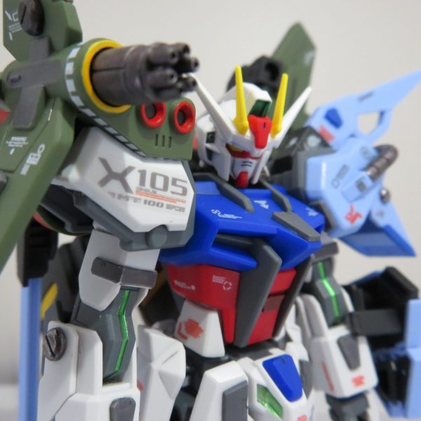 EG ストライクガンダム+HG パーフェクトストライクガンダム｜らり～さんのガンプラ作品｜GUNSTA（ガンスタ）