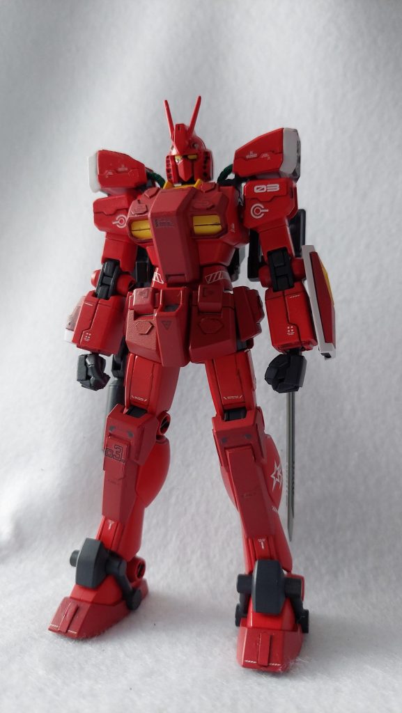 3代目メイジン・カワグチの駆るガンダムアメイジングレッドウォーリア。90年代SDガンダムでたくさんのレッドウォーリアを見て育った身としては憧れの強い機体です。まさかのビルドファイターズトライへの登場には驚き、そして納得したものでした。