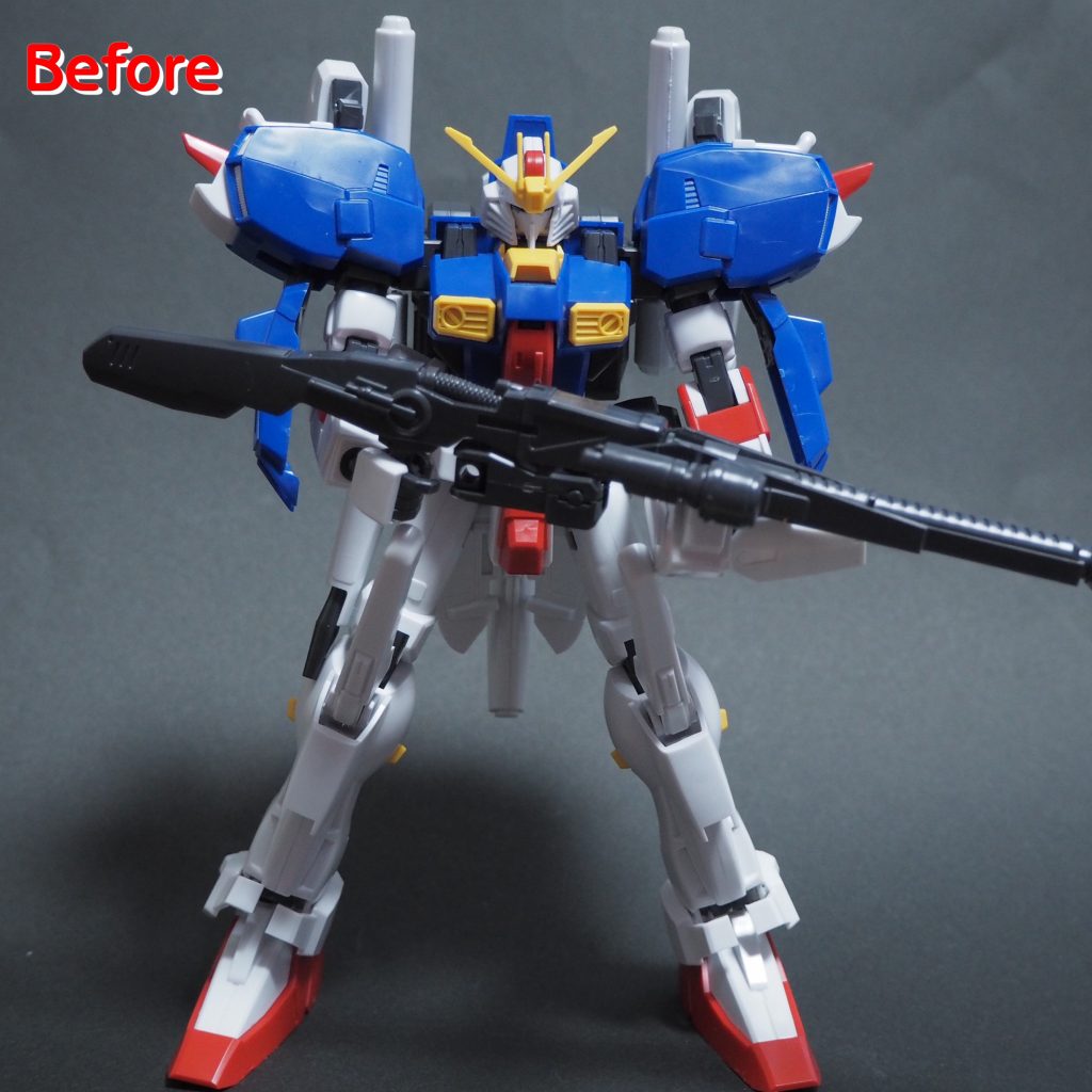 なかなかに古いHGなので、素組みだと色の足りなさが一目瞭然でした。ここから自分の好きなように塗装してみました♫