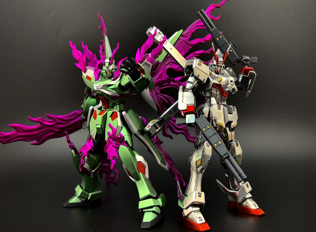 以前作ったフルメッキのクロスボーンガンダムX0と