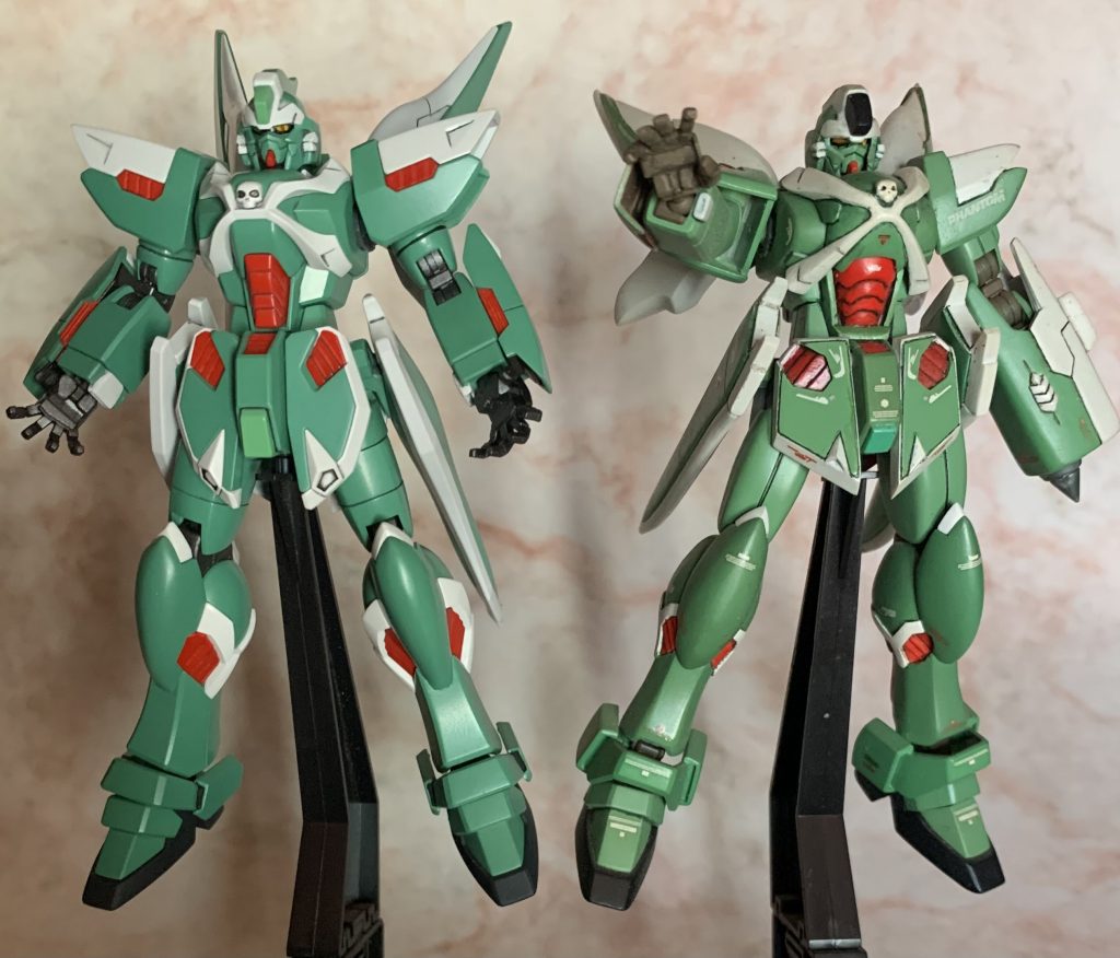 以前自作したファントムとの比較。購入が難しい以外は特に労せず、「カッコ良いファントム」が手に入るとは…数年前には思ってもいませんでしたね🤣