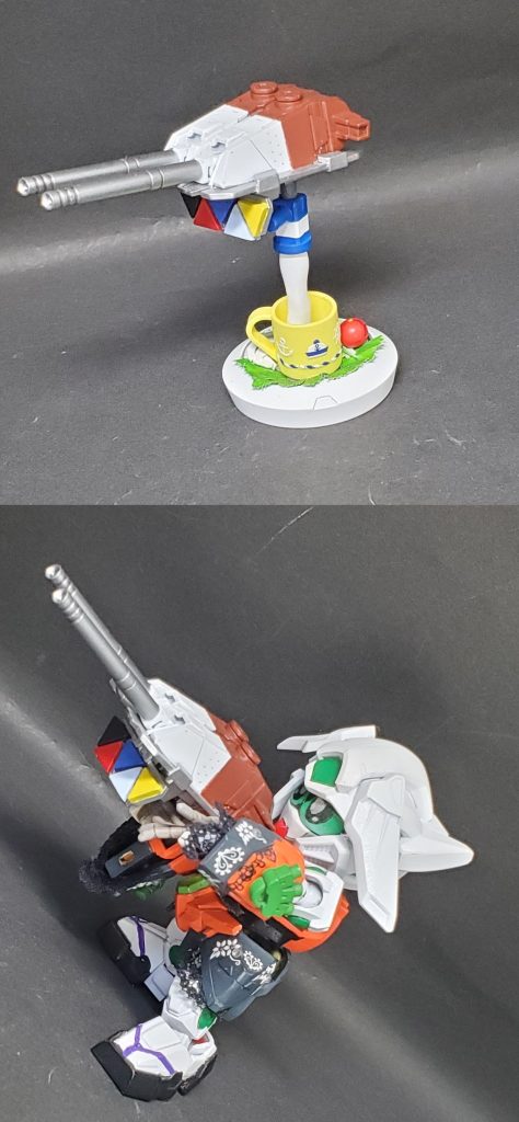 結晶連装砲「ヨコスカカイグンカレー」神奈川県の横須賀海軍カレーをイメージした連装砲です。海軍ということで軍艦の砲の形にして、台座は海軍カレーに付き物の牛乳とサラダをモチーフとしています。