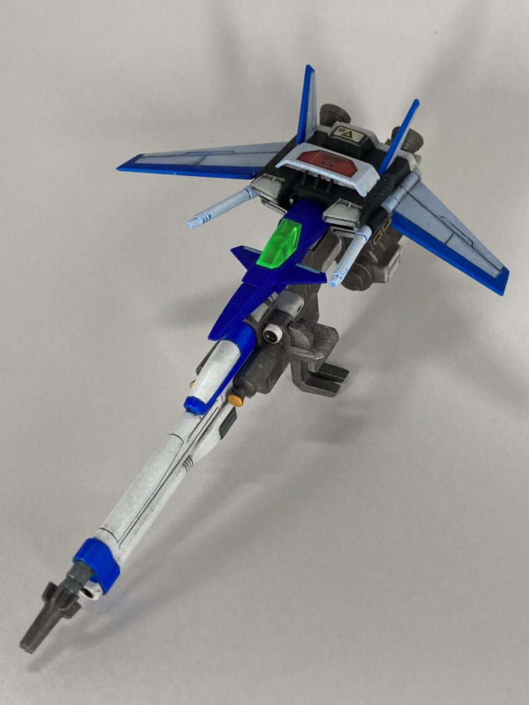 コア・ファイター＋G-バードG-バード(G-B.R.D)は、バストライナーやメガバズーカランチャー、メガライダーなどの機動力を持つビーム兵器、またはサブフライトシステムなどの延長線上にある武装で、サナリィから非合法に入手したヴェスバーのノウハウを導入し、ジェネレータを内蔵した上で徹底的に小型化したものである。G-B.R.Dとは、ジェネレイティブ・ビーム・ライフル・デヴァイス(Generative Beam Rifle Device)の略称。※解説書より