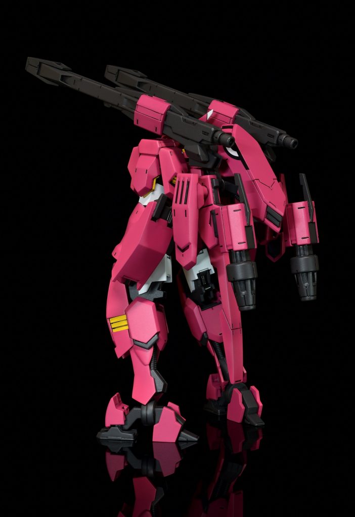 〇MSモード 〔ロングバレル〕本体はアニメデザイン画の立ち絵。正面顔はアニメ作中の顔を参考にしています。少しだけ「通常のガンダムタイプ」マスクに見えるように意識しながら加工しました。