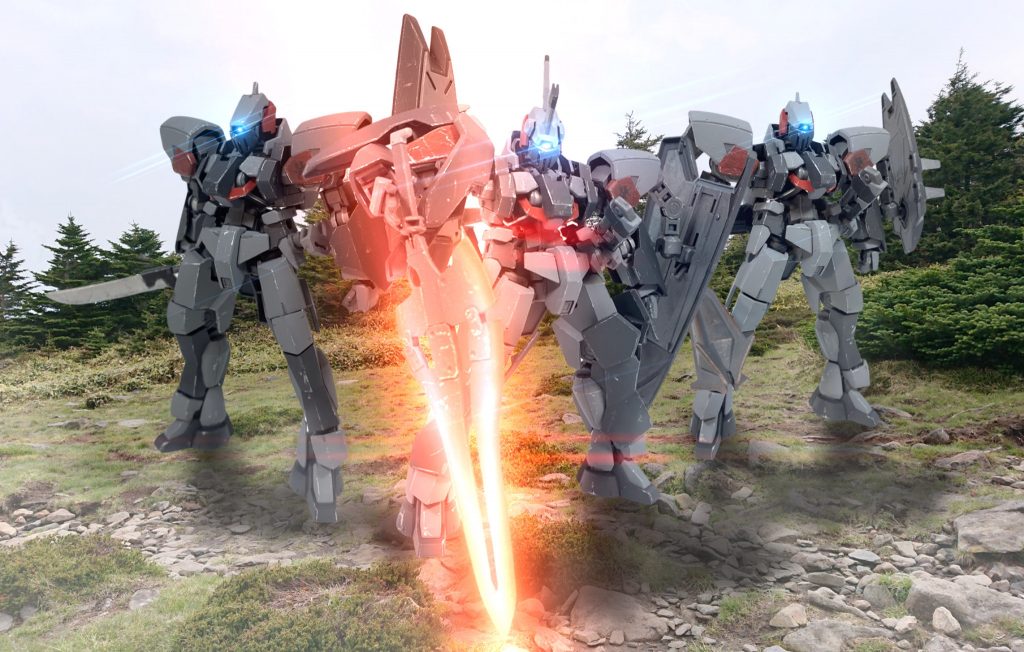 最後はせっかく換装を取り入れたのなら並べたい！ということで、隊長機と隊員機をデジラマで合成してみました☺️せっかくなので格好つけて、溶断剣が最大稼働しているイメージで笑最後まで楽しんでいただけたなら幸いです☺️✨最後になりましたが、グレイズ祭という素敵な企画を開催してくださった、さとレンさんに感謝を！