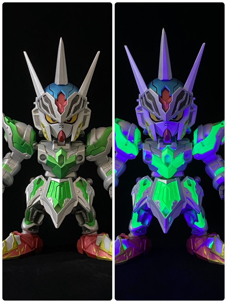 軽装モード、クリアパーツを必死に塗り分け